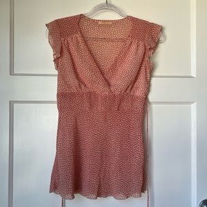 Silky sheer babydoll vintage flowy top